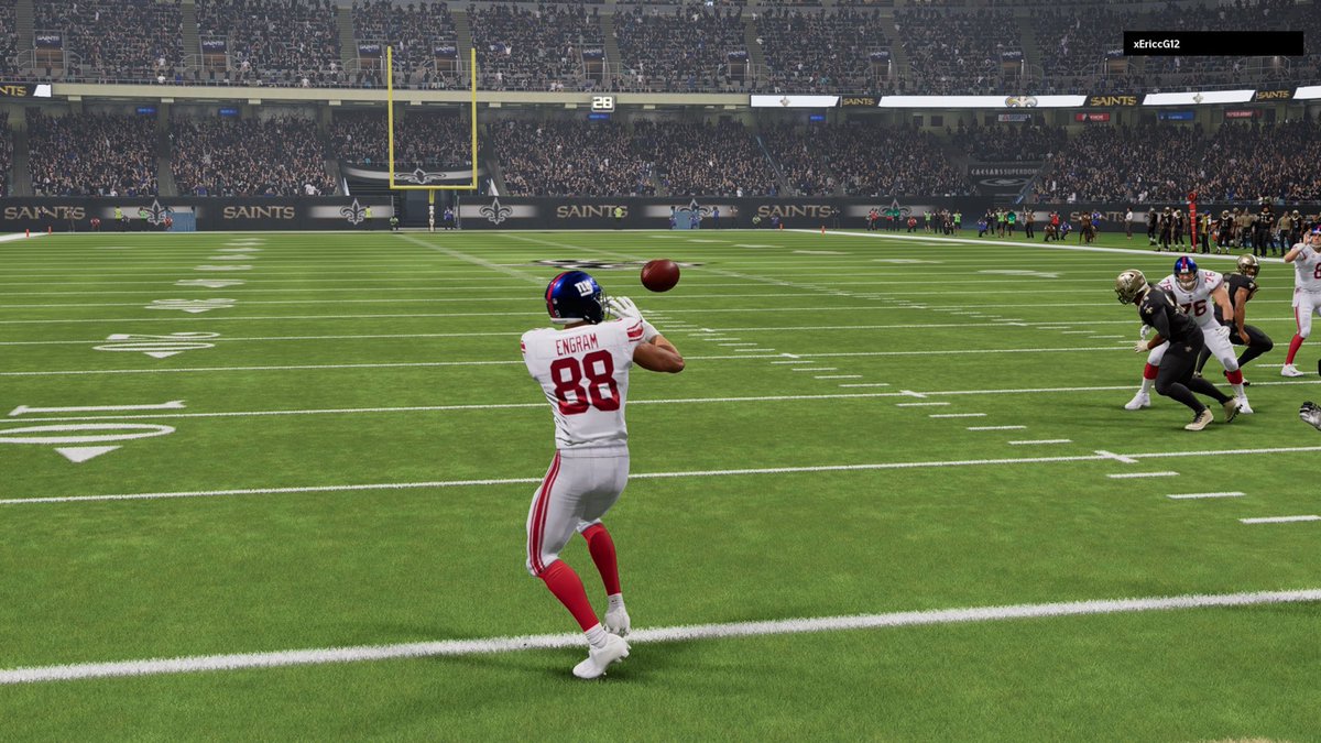 AMG_PFF's tweet photo. Evan Engram has been a touchdown machine this year.

The @AMG_Giants TE has a 35% catch(17) to touchdown(6) ratio, leading not only TEs but WRs as well. (min. 15 rec)

#AMGSeason5 https://t.co/nO9m6IuEYA