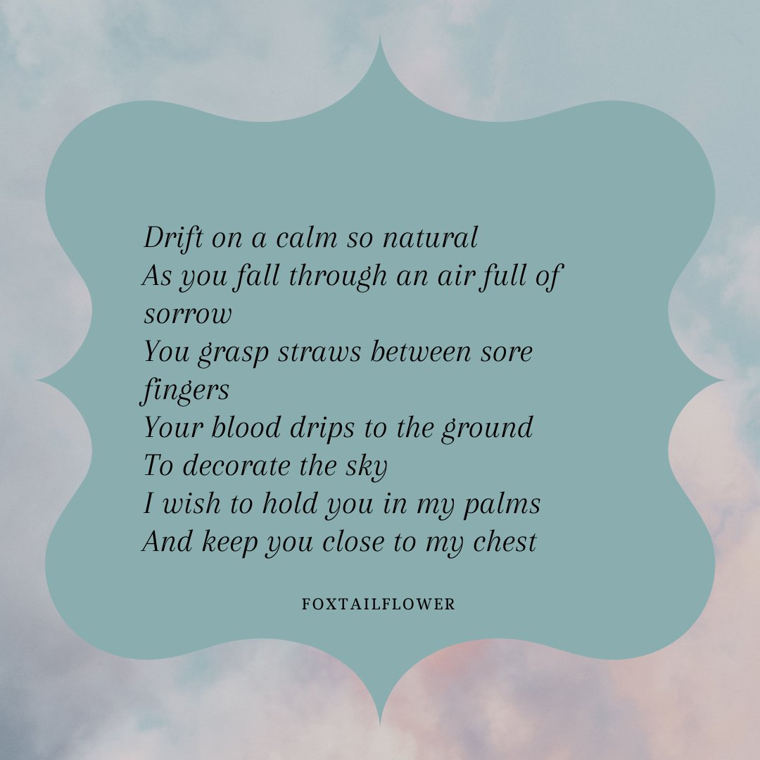 thisisartunion's tweet photo. Foxtail Flower is poet of renown, they created this soft melodic poem from the "Dancing" prompt this week.

#thisisartunion #poem #poetry #dancing https://t.co/Wli9ZxeSFm