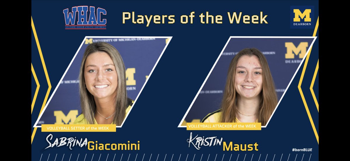 WHAC Setter and Attacker Players of the week.