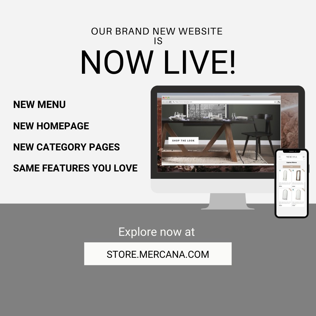 MercanaDecor's tweet photo. PSA ���📢: Our refreshed website is NOW LIVE! Our revised logo, fresh look, and new features are a small reflection of how we’re always evolving to serve your needs. ⁠
⁠
Head over to https://t.co/2Y14EU7Sqq to 👀 for yourself! See you there 👋 https://t.co/OjHnAnxsG7