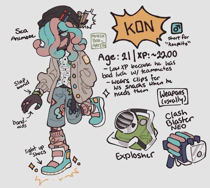 Omg #originalcharacter is trending, I get to show off my favorite OCs for the 50th time, minus Tako because I haven't made his reference sheet yet &lt;/3
And they're all Splatoon OCs because this game has a grip on me 