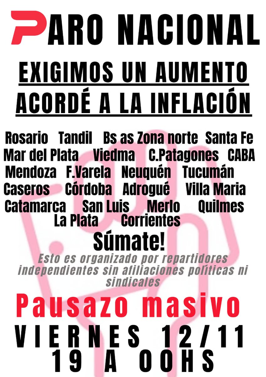 RepartidorePeya's tweet image. Se suman gente de la plata y Catamarca !!! #pedidosya
#peyaunionnacion
#aumentoya!