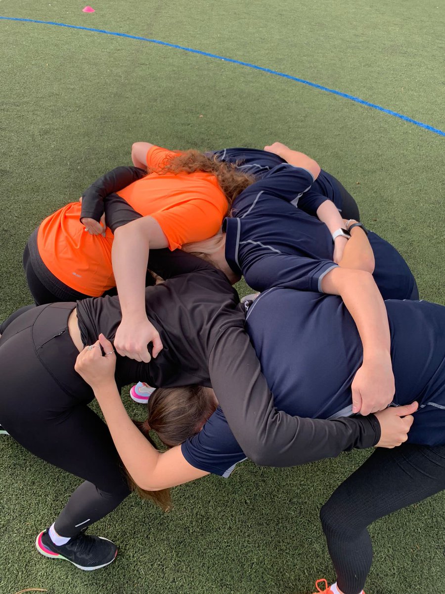 Us girls had a good go at scrumming today! Not too bad considering it was the first  time we’ve all had a go at this skill! 🏉 <a href="/UWPGSEC/">University of Worcester - PGCE Secondary course</a> #teamwork