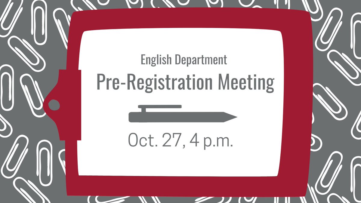 SJUEnglish's tweet photo. Spring registration is almost here! Come by our info session this Wednesday, Oct. 27 at 4 p.m. to start planning your next semester 📕

Meeting ID: 2260481018
Passcode: 782384

For More Info Contact:
Fr. Brennan (tbrennan@sju.edu)
Laura Meade (lmeade@sju.edu) https://t.co/6wZ2ODD22B