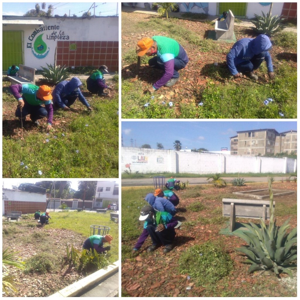 #25Oct | La Alcaldesa Mirna Vies realiza trabajos de Limpieza y Mantenimiento en la Plaza El Combatiente Joven Aún, Sector Los Rastrojos, Parroquia José Gregorio Bastidas a través de IMFRAVIHPAL. #JuntosYJuntasEsMásSencillo