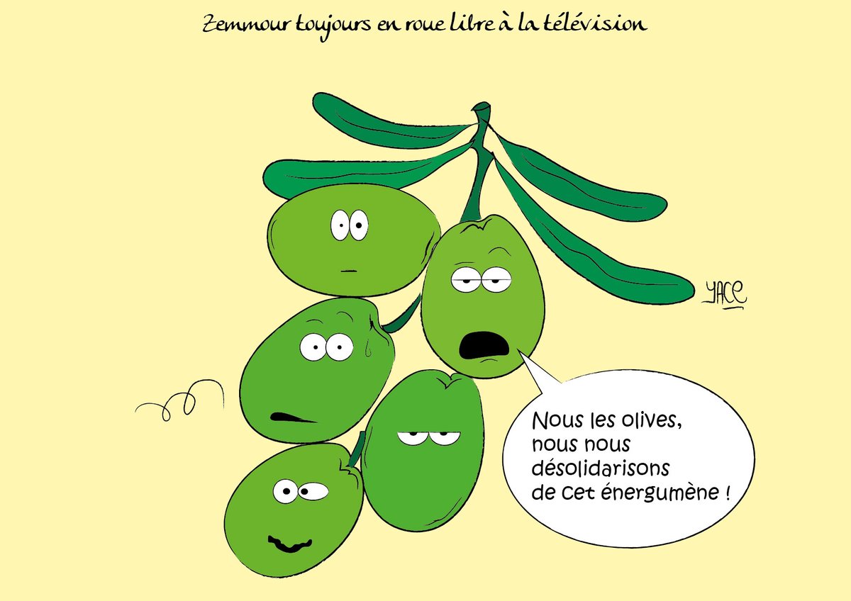 iamyace's tweet image. "Zemmour toujours en roue libre"
#yAce #dessin #Zemmour #olive