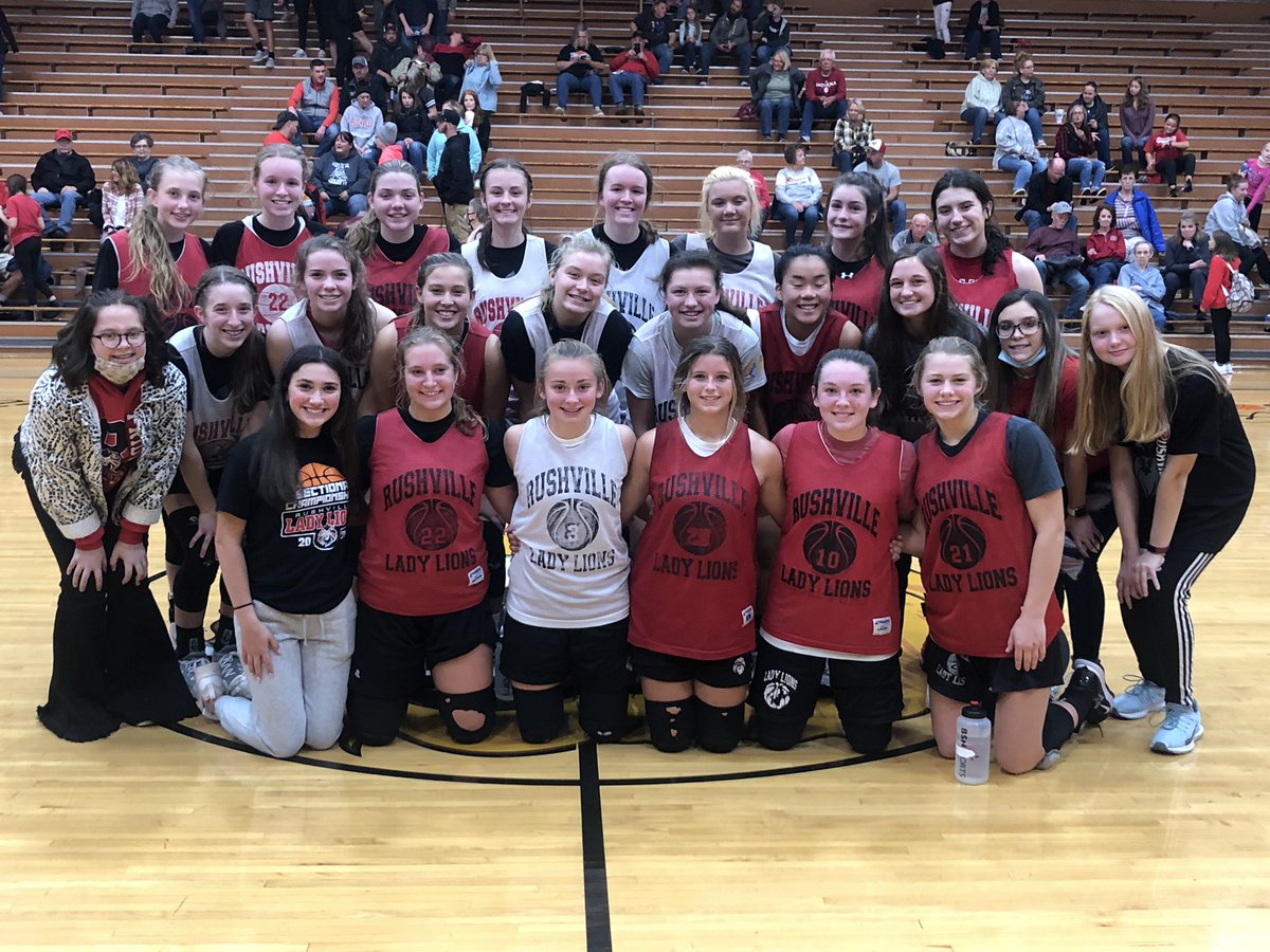 RCHS Athletics: Lady Lion Basketball: Red &amp; Black Game Saturday night at Memorial Gym. Thank you, fans, for donating to the Rush County Community Assistance Food Bank! 479 food items collected Saturday night!