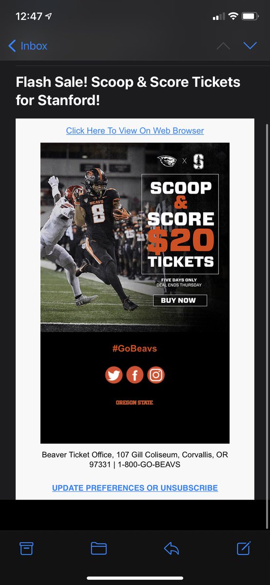 luebker's tweet photo. To anyone looking to go to the OSU Stanford game! #GoBeavs #FillReser https://t.co/R1bFh0gFXV