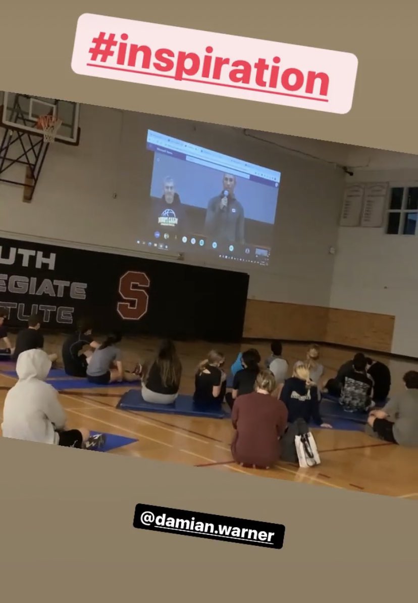 Amazing afternoon listening to Canada's best <a href="/DamianWarner/">Damian Warner</a> 🥇
#shsm #winatsouth #tvdsb