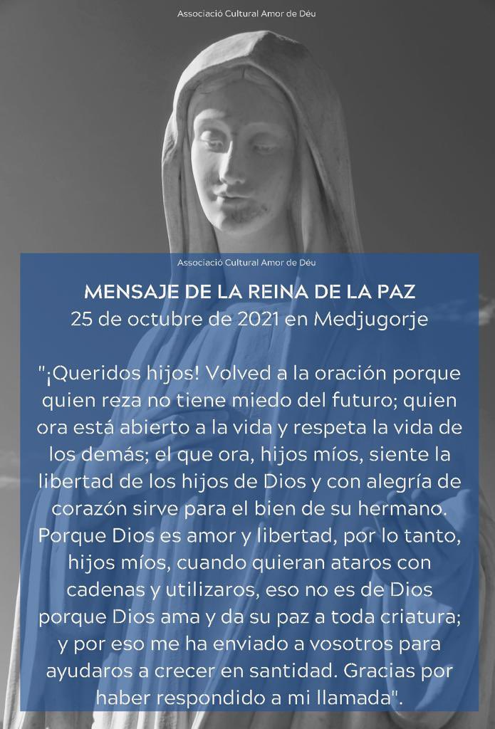 Mensaje del 25 de octubre de 2021 en Medjugorje!
