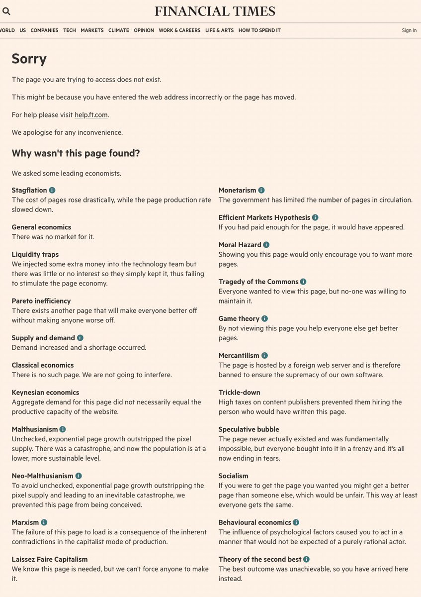 AlecStapp's tweet image. The 404 page for the Financial Times is very on brand