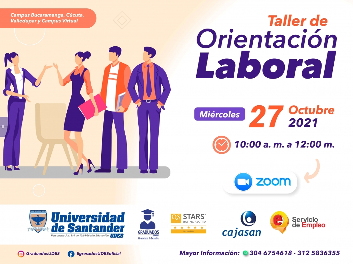 udes_oficial's tweet photo. #AgendaUDES | La Oficina de #GraduadosUDES invita a estudiantes de último semestre y graduados al Taller de Orientación Laboral. #SomosUDES
📆 27 de octubre de 2021
⏰ 10:00 a.m. a 12:00 m.
✅ Más información 👉 https://t.co/iqHExRZZzi https://t.co/zaXKqjd0z8