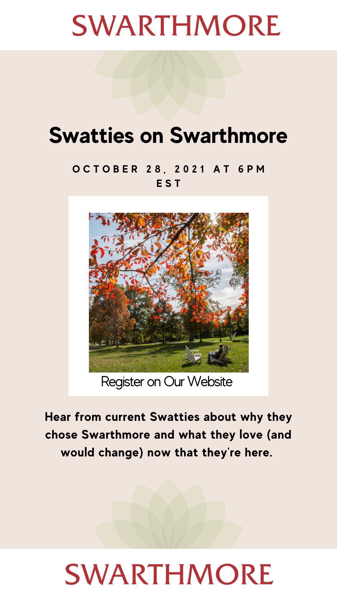 Swarthmore Fall 2022 Schedule Swarthmoreadmissions (@Swatadmissions) / Twitter