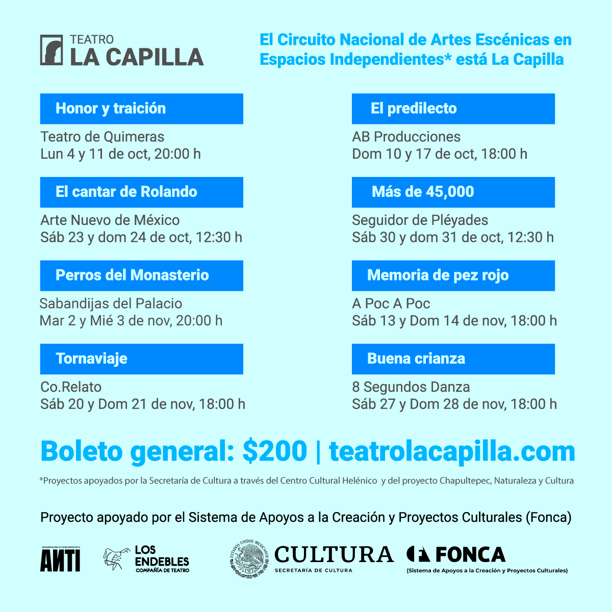 LaCapillaTeatro's tweet photo. Este sab. llega MÁS DE 45,000; una obra que retrata la experiencia de muchas mujeres que son sometidas a la prostitución y al tráfico de personas.

30 y 31 Oct. 12.30h
🎟️https://t.co/HsB9hSLxug

Obra en el marco del Cto. Nac. de Artes Esc. en Espacios Independientes. @Helenico https://t.co/RbyIfUNPPx