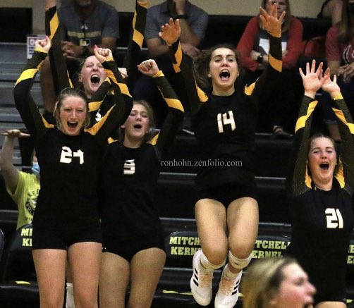 kernelvb's tweet photo. We are jumping too @sawyerstoebner for breaking the school blocking record for blocks in a game! NINE!!!!! Way to go Sawyer!!! #KernelPride #KernelVB https://t.co/snubigJCLp