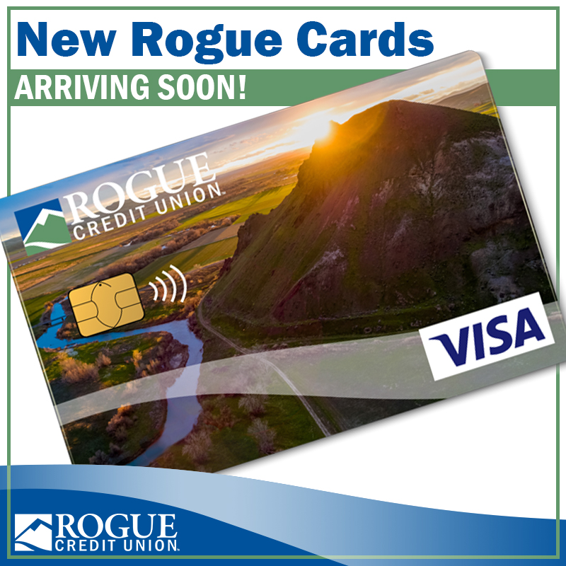Malheurfcu's tweet photo. Watch the mail for your new Rogue Credit Union debit and credit cards!
Start using your Rogue cards on November 5 after 5PM. https://t.co/ZnShWDyWV8