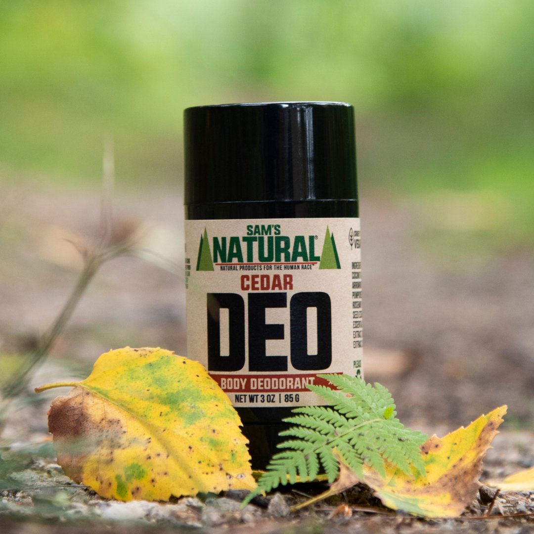 SamsNatural's tweet photo. Nature never goes out of style and neither will the aromatic essence of cedar.

Shop Cedar and all of Sam's natural deodorants at https://t.co/zHmoJQyjIF https://t.co/4MvcYEkqsR
