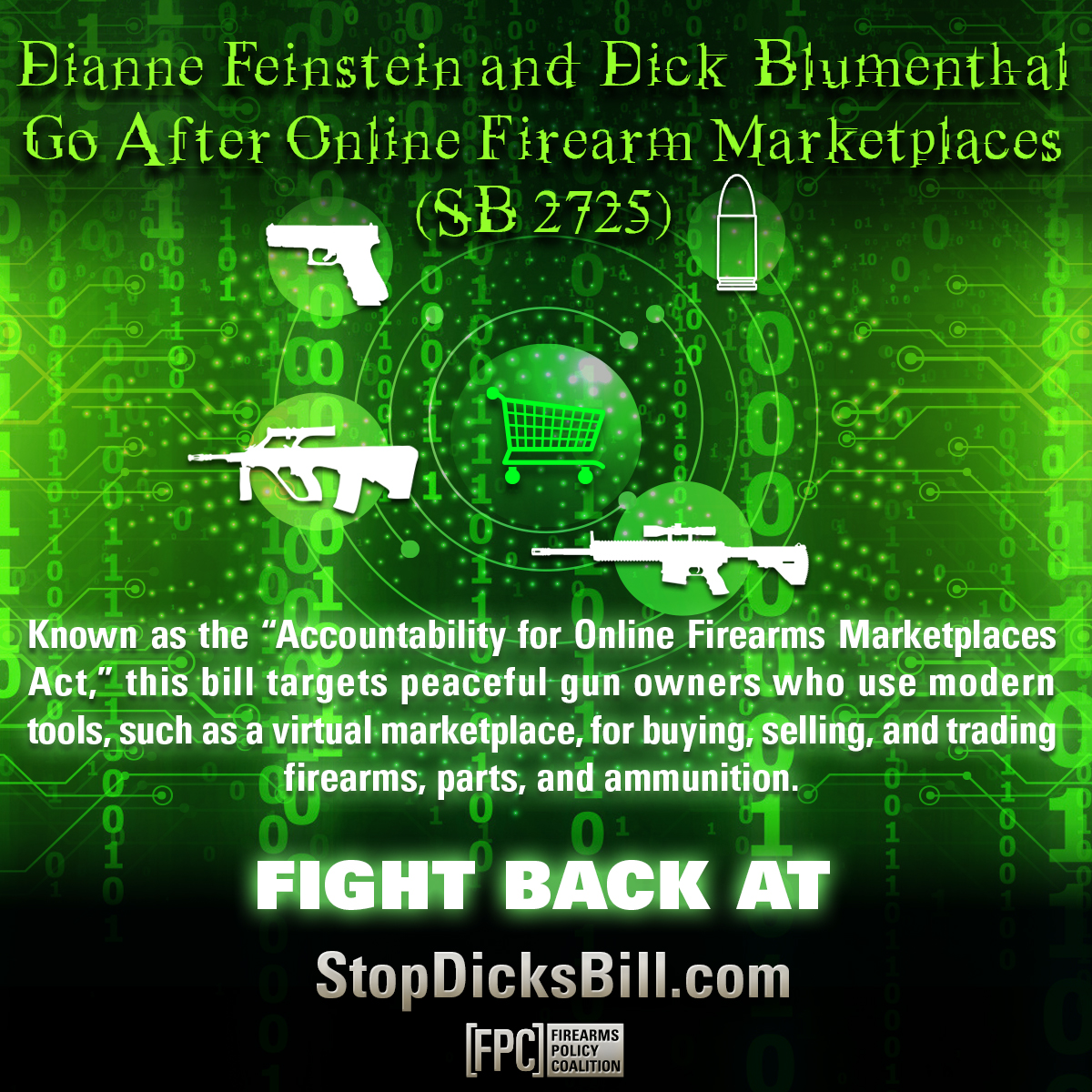 Get involved in the FIGHT for your RIGHTS at StopDicksBill.com TODAY!