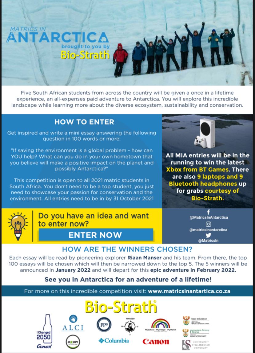 Matrics! There is an opportunity for you! Check it out 🚨📚

<a href="/DBE_SA/">Dep. Basic Education</a> <a href="/ElijahMhlanga/">Elijah Mhlanga</a>