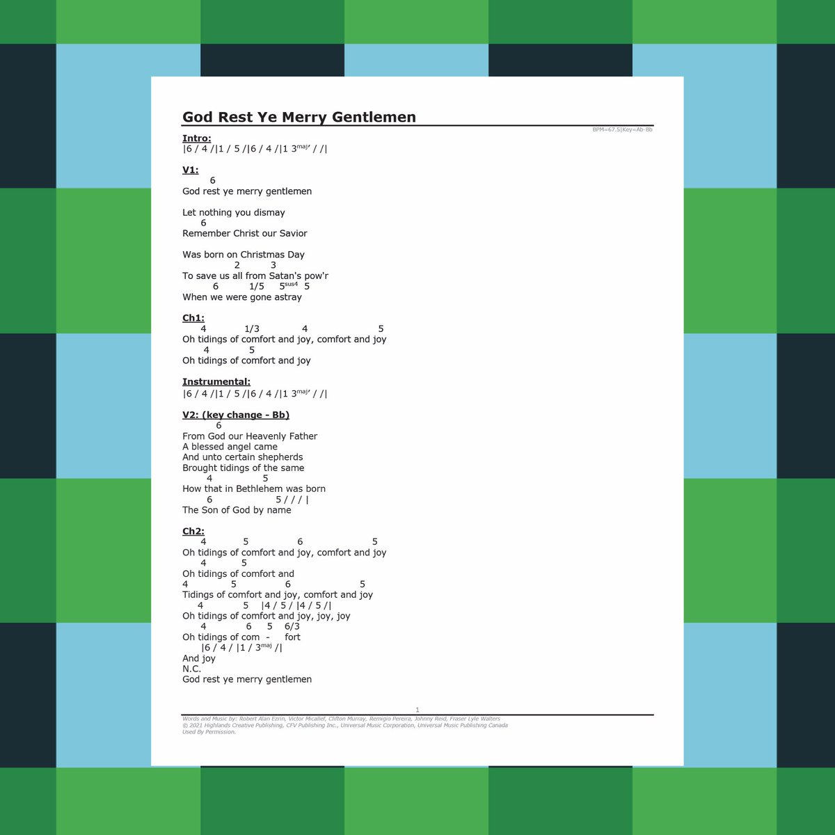 Hey Churches, we know Christmas service prep is just around the corner! Here’s a glimpse at our number chart for “God Rest Ye Merry Gentlemen” from our latest album! If you’re looking to have these songs in your Christmas services, check out all our resources on <a href="/multitracks/">Henry</a>!