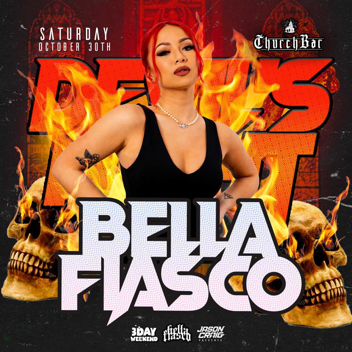 jasoncraig___'s tweet photo. THIS SATURDAY AT CHURCH ⛪️
@djbellafiasco x @DJ_MISCHIEVOUS
#DEVILSNIGHT 👿
No Cover | 21+ | Costumes Encouraged
#ElPaso #Yay3DayWeekend #JasonCraigPresents https://t.co/nVYqQB7EeX