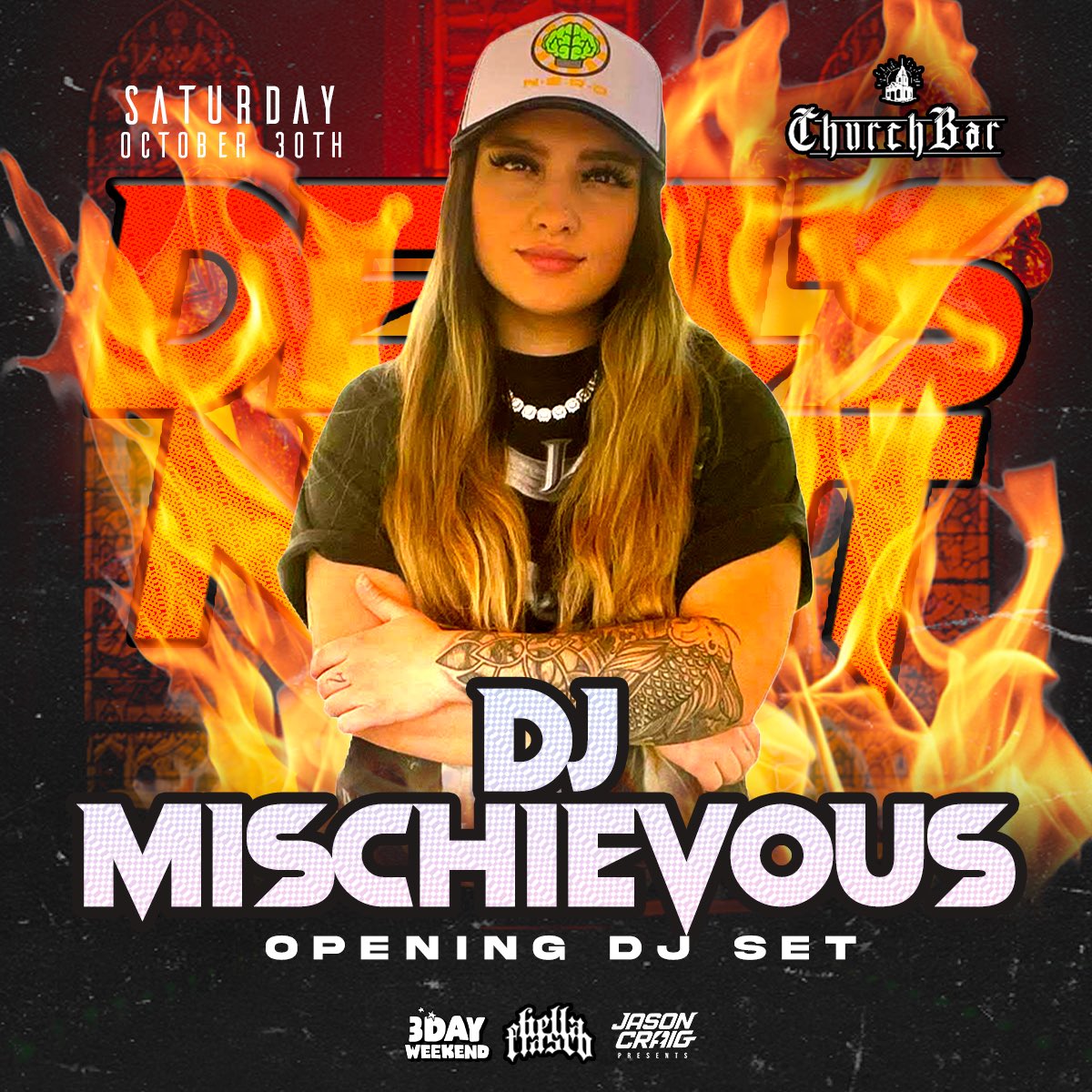 jasoncraig___'s tweet photo. THIS SATURDAY AT CHURCH ⛪️
@djbellafiasco x @DJ_MISCHIEVOUS
#DEVILSNIGHT 👿
No Cover | 21+ | Costumes Encouraged
#ElPaso #Yay3DayWeekend #JasonCraigPresents https://t.co/nVYqQB7EeX