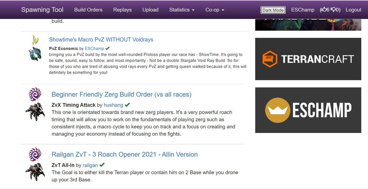 ESChamp (@eschamp) on Twitter photo Gooood News Everyone,🥳 we've become an official partner of <a href="/spawningtool/">Spawning Tool</a> , working with them to create accessible builds that can be reached to as many members of the StarCraft community as possible. So keep an eye out for our work appearing on their site 👀 Gooood News Everyone,🥳 we've become an official partner of <a href="/spawningtool/">Spawning Tool</a> , working with them to create accessible builds that can be reached to as many members of the StarCraft community as possible. So keep an eye out for our work appearing on their site 👀