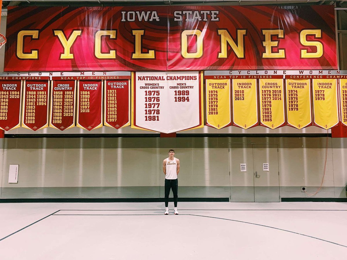 becker_kole's tweet photo. I am very excited to continue my academic and track career at ISU! Thank you to everyone that supported me along the way. Also big thanks to @KurtisBrondyke and @CycloneTrackXC for the opportunity! Go cyclones 🟡🔴🌪 https://t.co/oHRJuz63YC