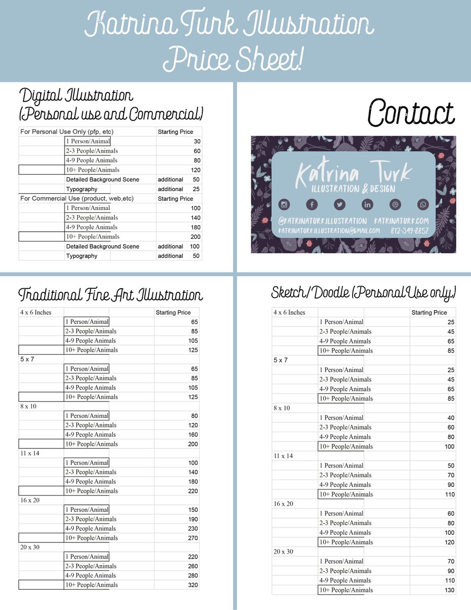 katillustration's tweet photo. New price sheet is here! https://t.co/Xjiav5KotW