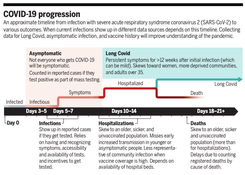 Un esquema muy visual de la evolución de la infección hasta la COVID19, e incluso la COVID19 persistente (long COVID19).
fcld.ly/hyxqk7e