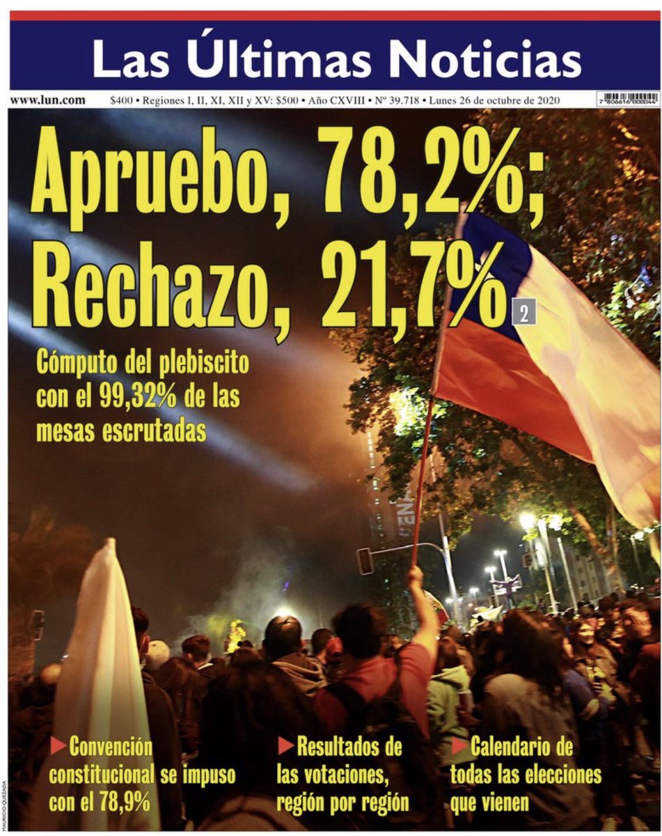 Hace dos años éramos millones en las calles pidiendo el cambio de la Constitución, hace un año fuimos millones en las urnas para decir “Apruebo”. Hoy, el sueño de un Chile más justo y plural se está materializando a través de la Convención Constitucional. #25deOctubre