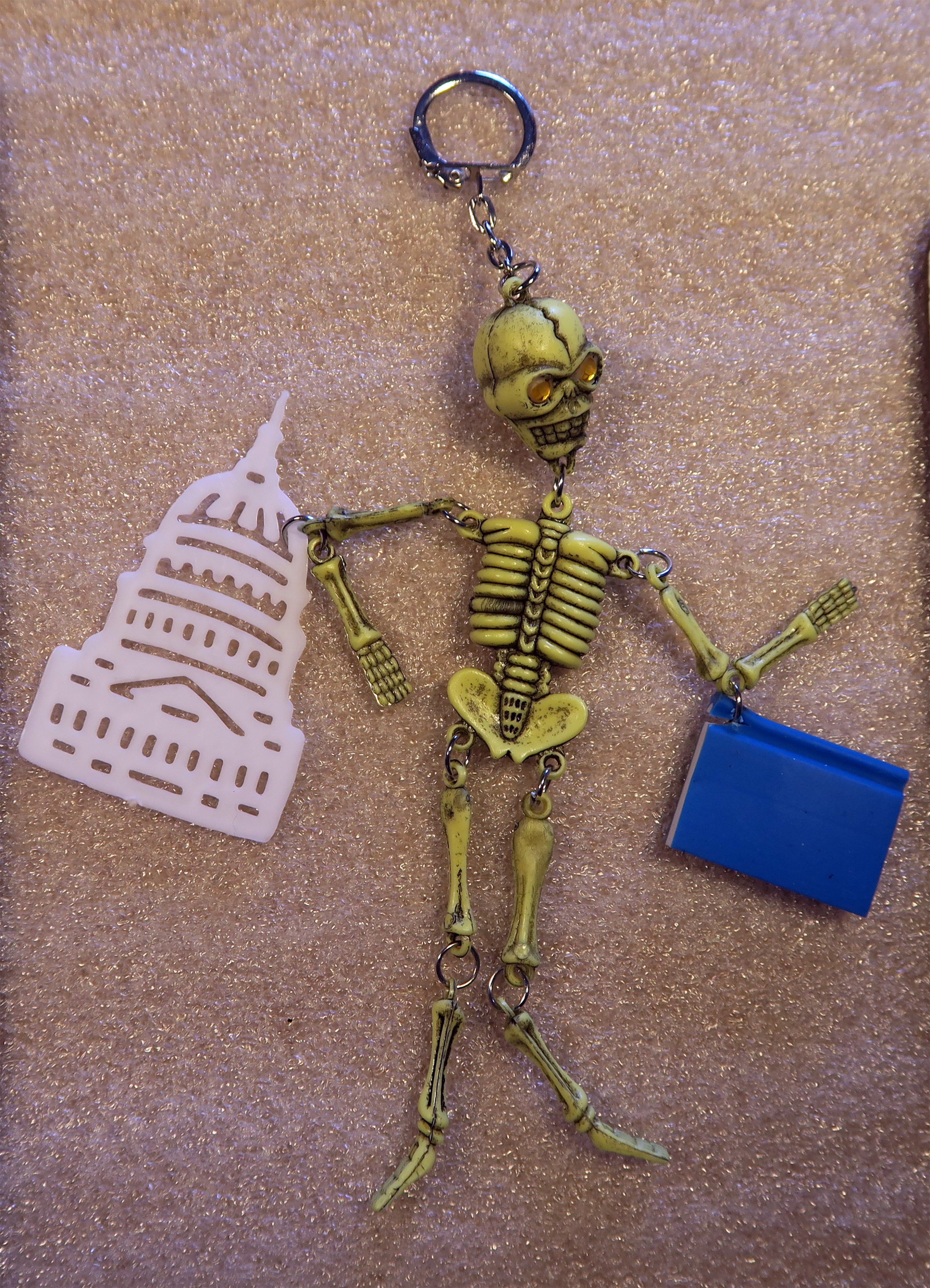 Skeleton keychain hotsell