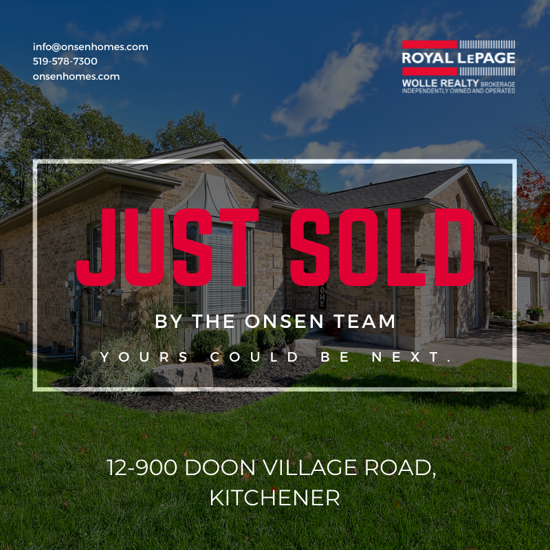 TheOnsenTeam's tweet photo. SOLD! 12-900 Doon Village Road in Kitchener. Interested in selling? Give us a call! 📞
#KWRealEstate #RealEstate #RoyalLePage #WolleRealty #Sold #HomeBuying #HomeSelling #WaterlooRegion #Kitchener #Waterloo #Cambridge #HelpingYouIsWhatWeDo  #realtor #realestateagent #home https://t.co/8rBna39K9N