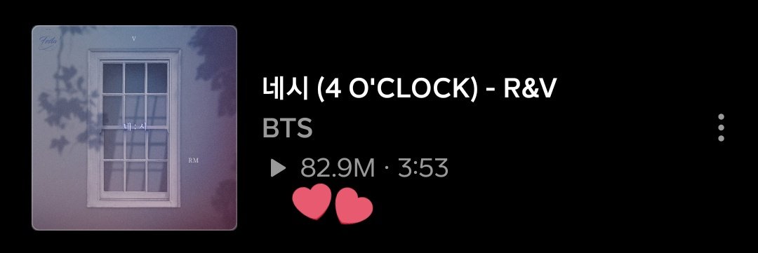 RMGuatemalatwt's tweet photo. Han pasado 1600 dรญas desde que fuimos dotados #RM y #V es divino '๋ค์ (4 en punto)'. La pista estรก cerca de 83M de transmisiones en SoundCloud. ยฟPodemos conseguirlo allรญ? ๐๐
๐https://t.co/HAjL3sYh1a
#๋ค์1600์ผ_์ถํํด #๋ฐฉํ์๋
๋จRM #๋จ์ค #1600DaysWith4oClock @BTS_twt https://t.co/clWuKwYDoo