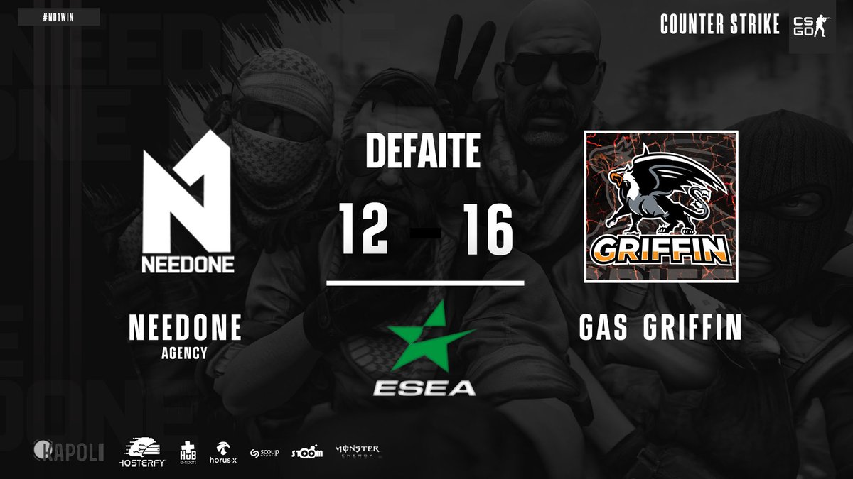 NeedONE_ND1's tweet image. #Results 

Our #TeamCSGO lost the second match against 
@GodsScotsman #GasGriffin 🇬🇧 in @ESEA open
 
We are currently in 0-2, so it’s not over we believe in you and we’re behind you, go guys 👊

GGWp @GodsScotsman #GasGriffin 🇬🇧 and GL for the rest of the competition 👊