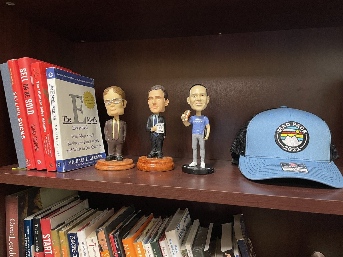 Our friend Bruce from <a href="/printavo/">Printavo</a> spicing up the bobble head shelf.