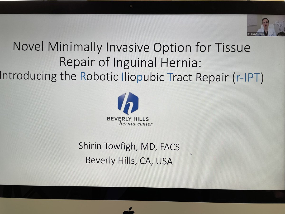 Herniadoc's tweet image. It’s weird to present at a session you’re also moderating, but here it goes 🤗:

#rIPT MIS tissue based #inguinalhernia repair 
@AmCollSurgeons #ACSCC21