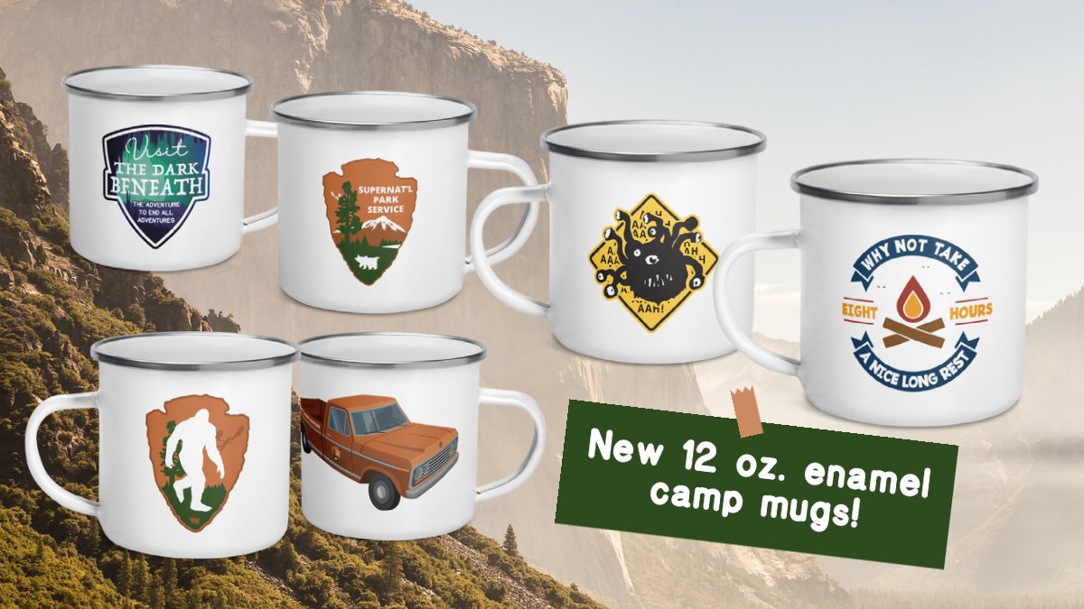 SupernatlParks's tweet photo. Watch out! Monster Crossing: Unimaginable horrors on the road next 10 miles.
https://t.co/yuZAnQOVwR
#monster #monsters #dungeonsanddragons #beholder #monstrosity #cryptid #dndmosnter #campmug #enamelmug #camping #campinggear #nationalparks #nationalpark #route66 #route6d6 #DND https://t.co/5uKUJ2Kewg