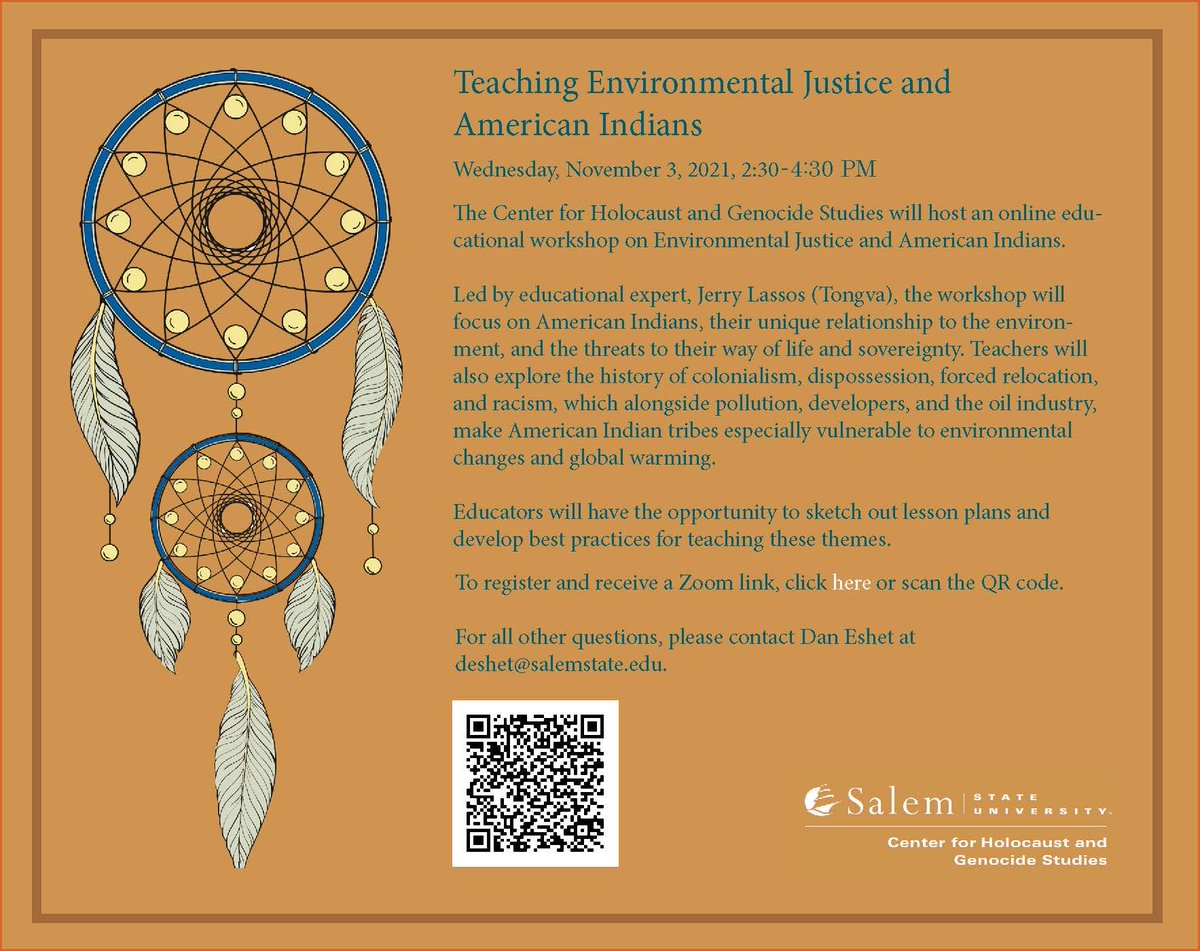 Please join the CHGS for an important social justice educator workshop on 11/3/21 @ 2:30 pm EST