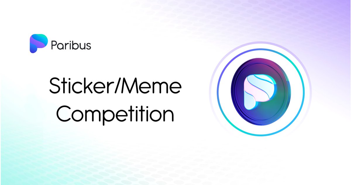 Paribus Sticker/Meme Contest! 🏆

🗓October 25th — October 31st

🔹$2000 in PBX will be awarded!

🔹10 winners will be chosen!

Join the link below to see full details and rules of the contest 
👉 t.me/ParibusContest  

#Paribus $PBX #crypto #competition #Defi