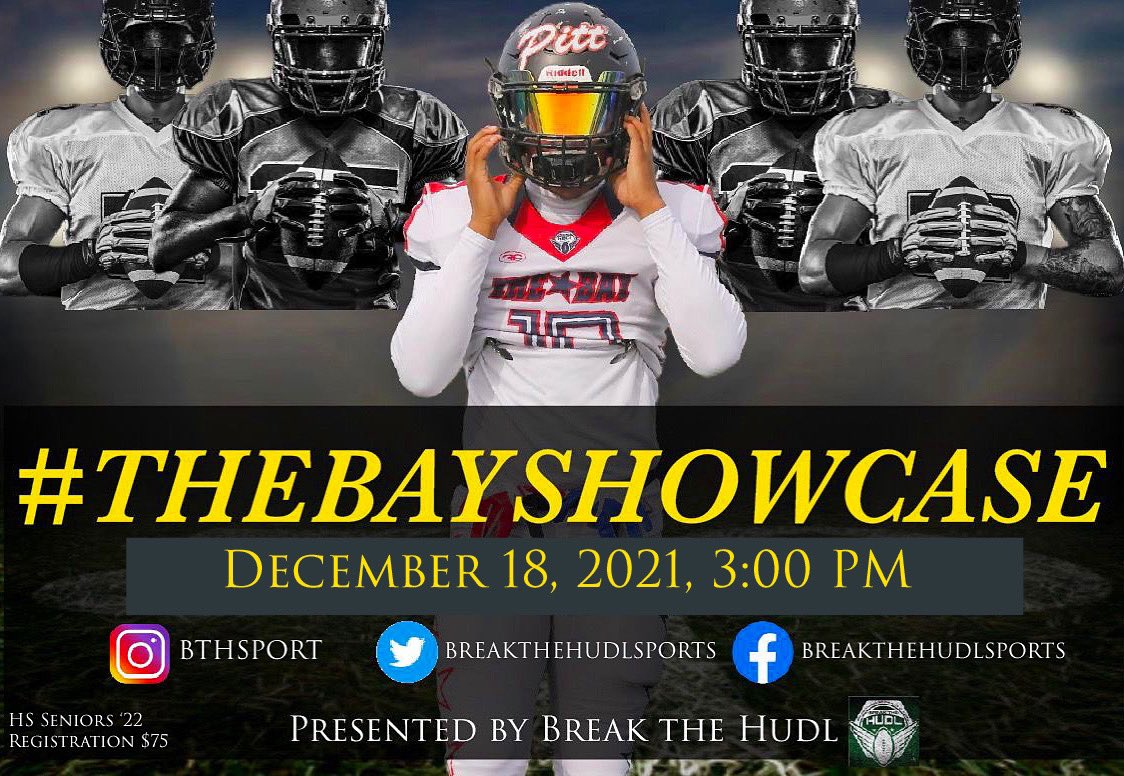 Coming December 18th, the Bay Area’s premier Senior All Star game.
#BayShowcase #BreakTheHudl #CollegeBound #BTHSPORT #D1StudentAthlete #EnpowerThreads