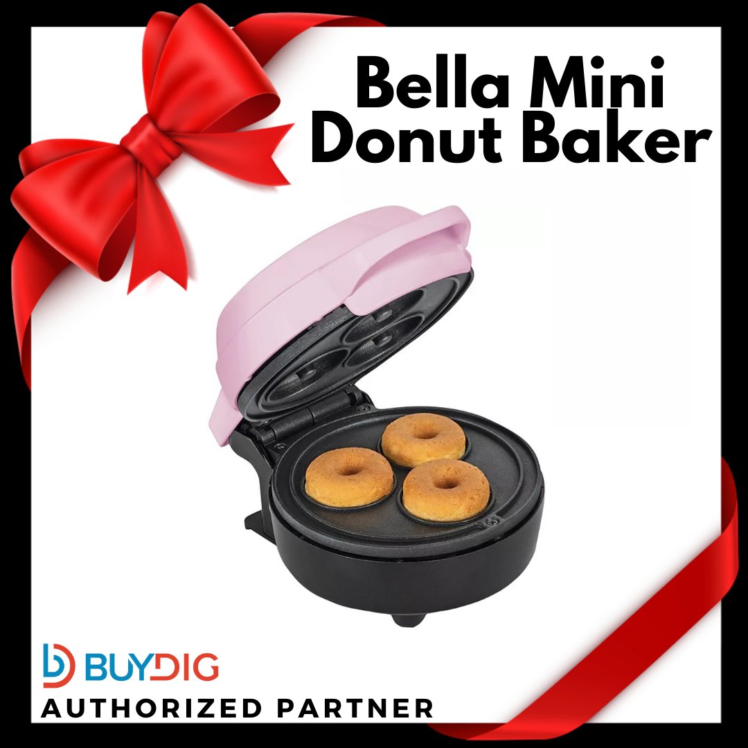 BUYDIG's tweet photo. Bake three fresh and delicious mini donuts in minutes, without deep frying, using this mini donut baker from Bella.

https://t.co/4MhW4slefB

#donutmaker https://t.co/XxanbOac1m