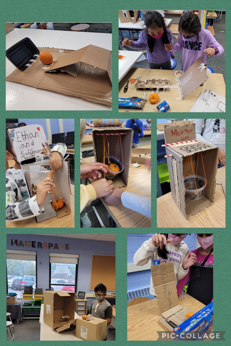 _JennJo's tweet photo. Students in 3/4FI were taking part in the testing + improving stage of the Design Process today in the MakerSpace @MortonWayPS. Pumpkin stoppers and pulley systems. Lots of reflection on what worked well and strategies to improve their designs. #PeelEML #MakerEd #STEMeducation https://t.co/F8wMoftF7R