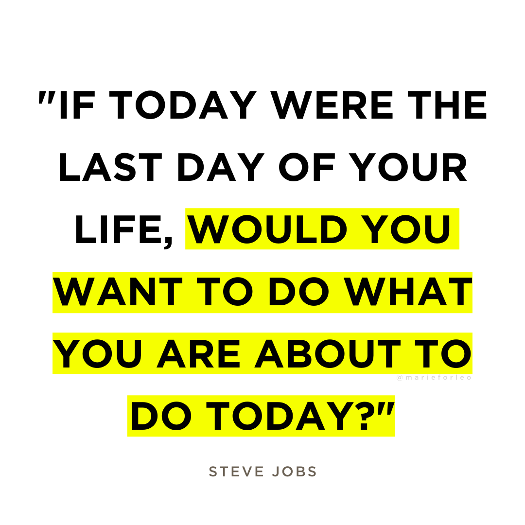 marieforleo's tweet image. Our time on earth is limited 💗 Don’t waste it doing things you really don’t want to do anymore. ⁣⁠