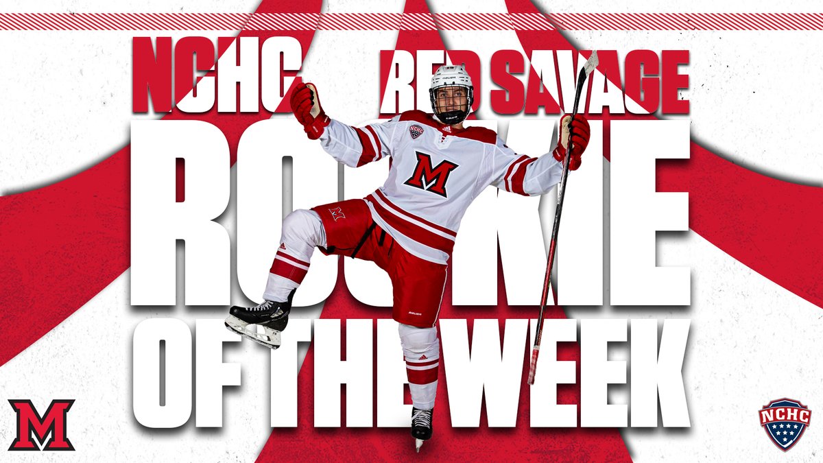 Our very own @Rsavey49 was named <a href="/TheNCHC/">The NCHC</a> Rookie of the Week!

📕: bit.ly/3b7wOlx

#RiseUpRedHawks  #GraduatingChampions