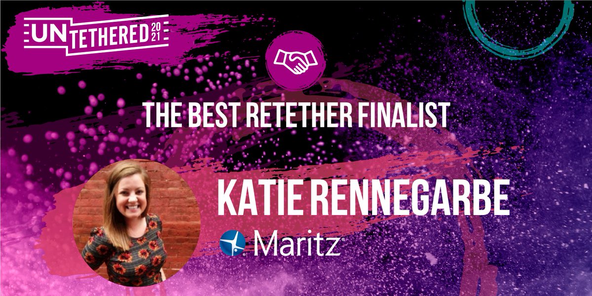 Congratulations to #UNTETHERED2021 Best Retether awards finalist Katie Rennegarbe from <a href="/Maritz/">life</a>. Voting opens SOON - Be sure to cast your vote for the best #eventprofs in the biz by registering here: hubs.li/H0ZXzGB0