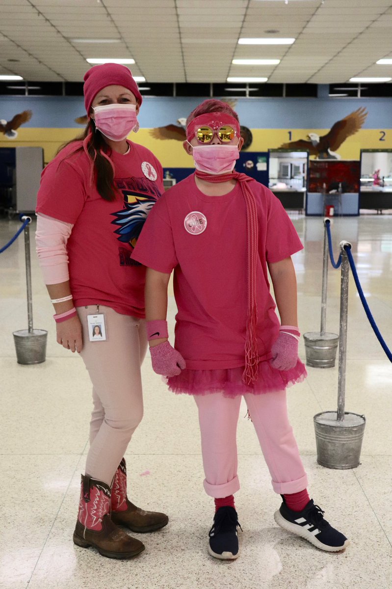 When you and your son go to the same building every day you get to pink out together