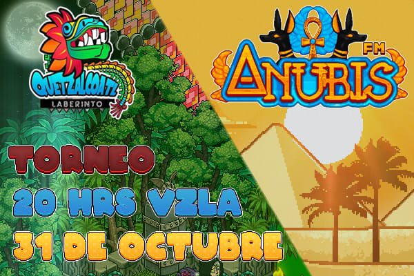 ‼️Torneo el 31 de Octubre‼️🐍

- Las primeras 3 personas en pasar ganarán 1 lingo cada una 🤩
- Los siguientes 2 que pasen cada uno ganara una HC 🤩 

Nos estará acompañando @ESAnubisFM 
Los esperamos! 🙌🏻🐍