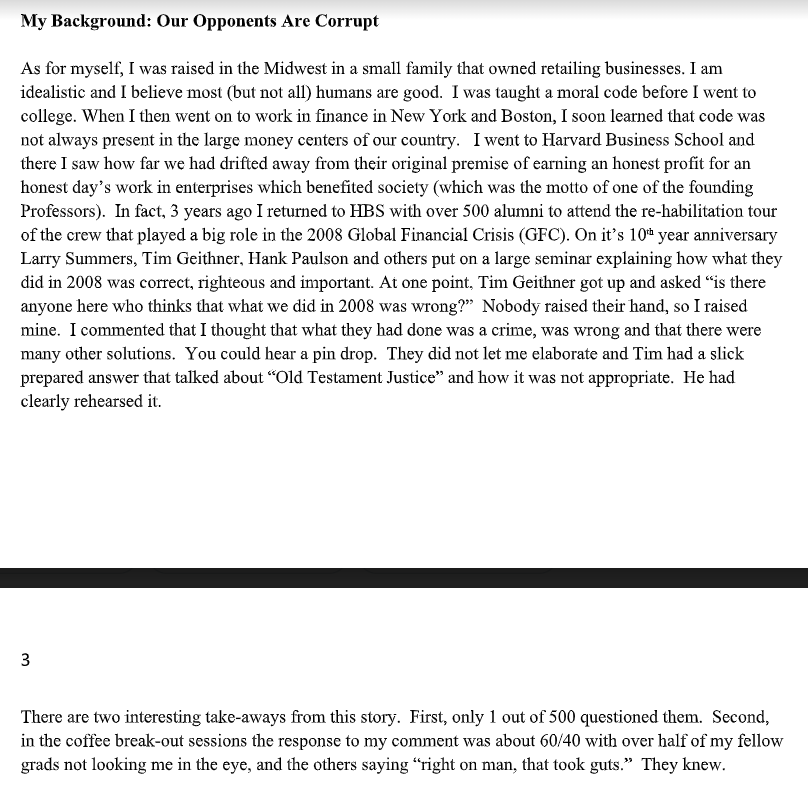 RudyHavenstein's tweet photo. "“Larry, a long time ago a lot of people in the finance business decided it was easier to look the other way and take the bribe, rather than do what is right.” That is so true. And they have gotten fantastically rich doing so." - @LawrenceLepard https://t.co/gJusn0DbeM