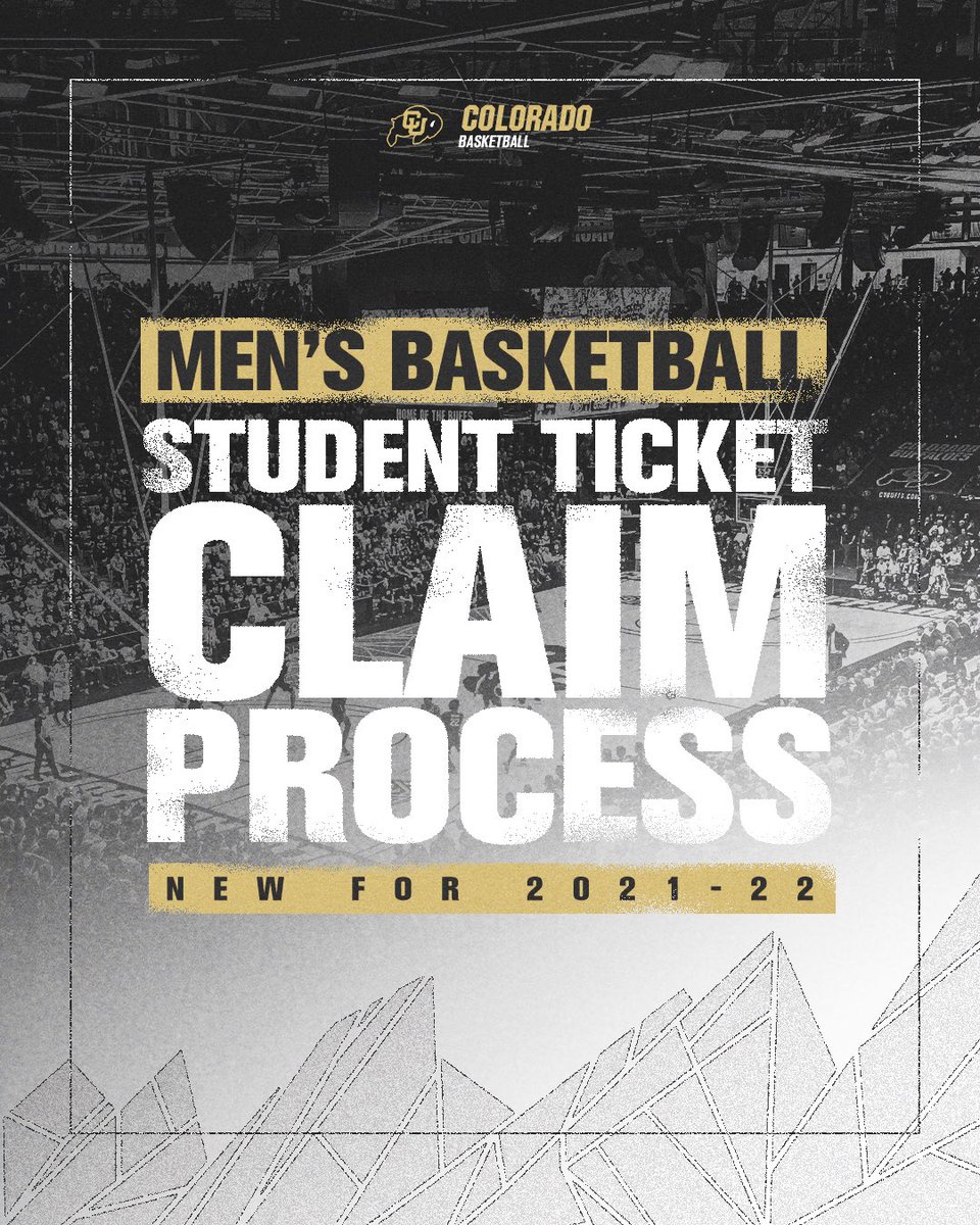 thechargebuffs's tweet photo. Student sports pass holders - claim your ticket for Wednesday's game:
➡️ log into your account
➡️ Men’s Basketball single game ticket page

This season: student tickets can be claimed until 2 hours before tipoff or until the student section is sold out

🔗 https://t.co/agmRct8He9 https://t.co/03xtncNRlk